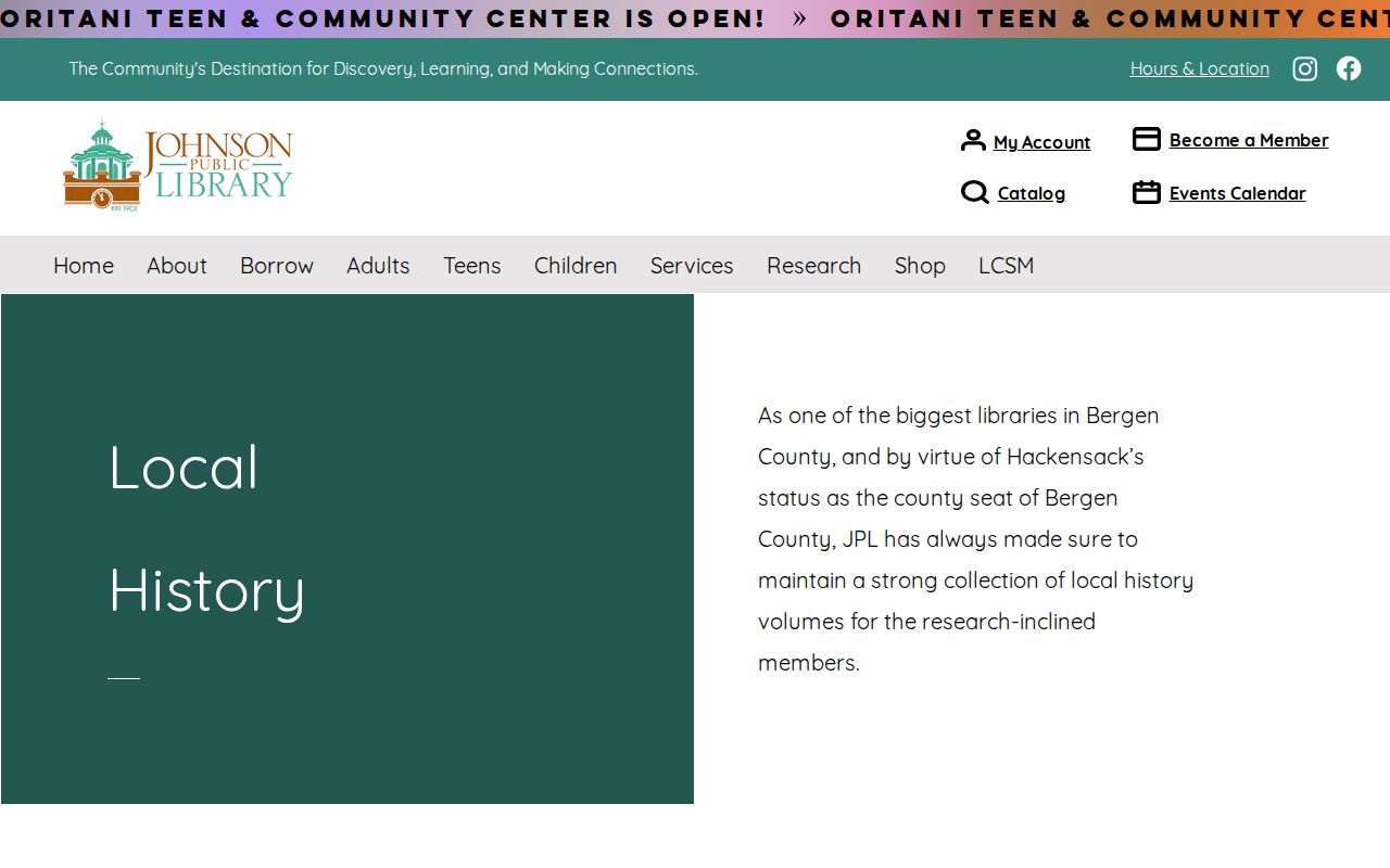Bergen city directory research at Johnson Public Library Local History