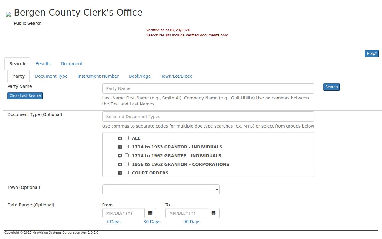 Bergen residents directory view of Bergen BrowserView deed and parcel search