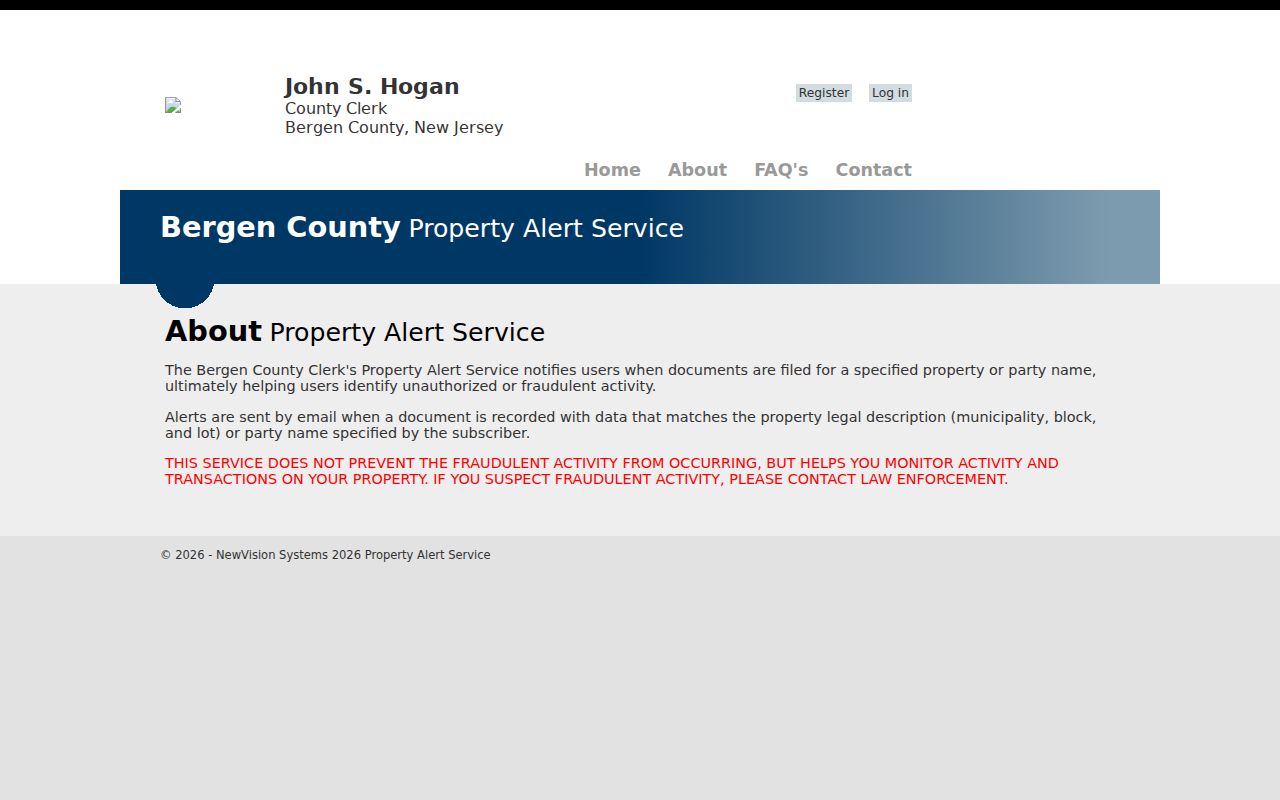 Bergen neighbors reference for Bergen Property Alert workflow and name variants